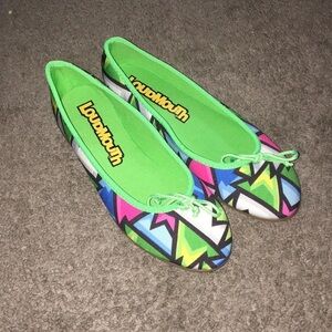 Loudmouth Girls Bella Geometric Print Ballet Flats